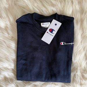 🆕 Champion_ Man Dark Blue Crewneck